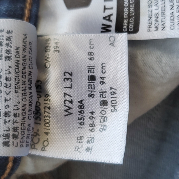 Levi's 505 Straight Stretch Dark Wash Mid-Rise Size 27 - Picture 9 of 9